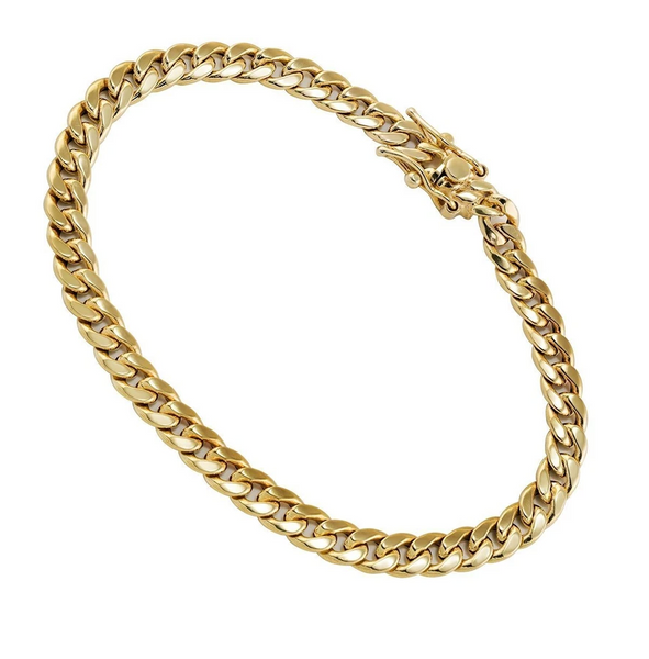 Miami Cuban Link Bracelet (12mm) White Gold | The Gold Gods